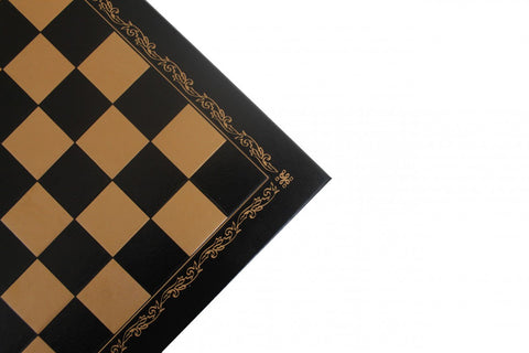 Black Gold Faux Leather Chess Board, Handmade, 26x26cm, Made in Italy, Gift