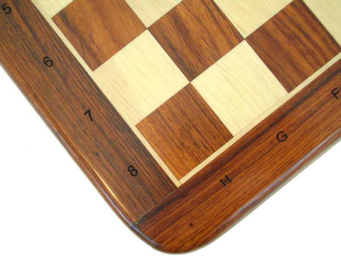 Handmade Acacia Wood Chess Set with Weighted Pieces & Numbered Board, Italy