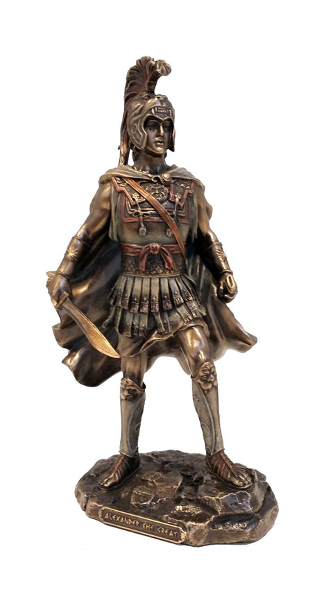 Alexander the Great Standing Bronze Resin Statue 26cm | Italian Figurine