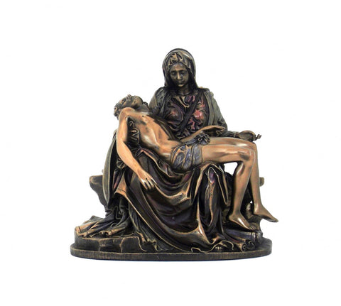 Michelangelo Pietà Statue, Bronze Resin 16cm, Catholic Gift, Made in Italy