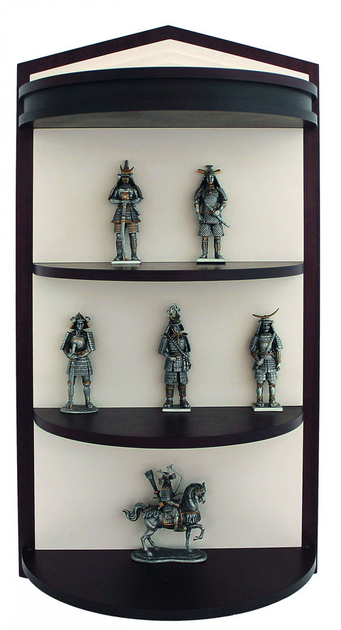 Wooden Figurine Display Case 33x67 cm – Collectibles Cabinet, Made in Italy
