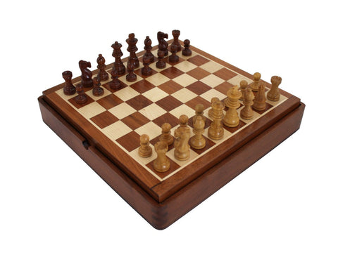 Magnetic Wooden Chess Set with Storage, Checkers & Backgammon 32cm Italy