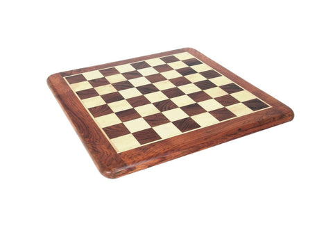 Handmade Acacia Wood Chess Board, 38x38 cm, 4 cm Squares, Made in Italy