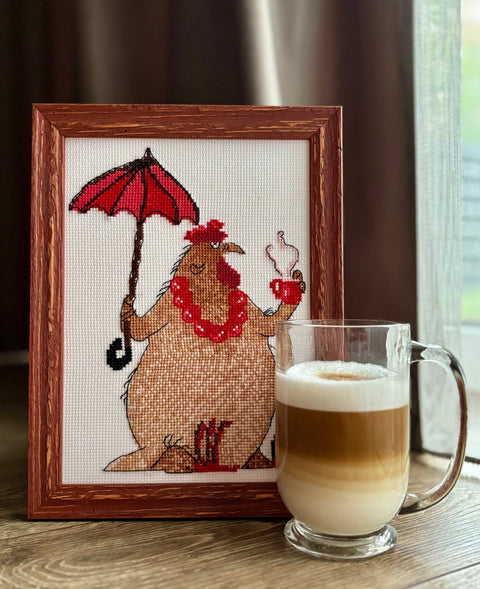 Coffee Break - Cross Stitch Kit by Aine