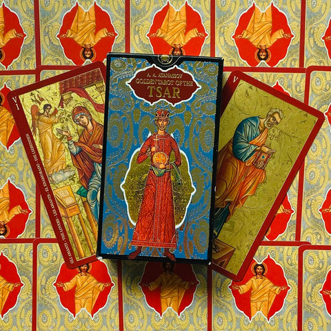 Golden Tarot Of The Tsar Cards Lo Scarabeo