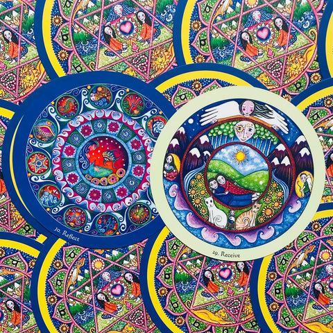 Mandala Healing Oracle Cards Blue Angel