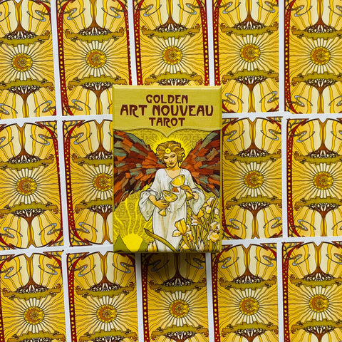 Golden Art Nouveau Tarot Mini cards deck Lo Scarabeo