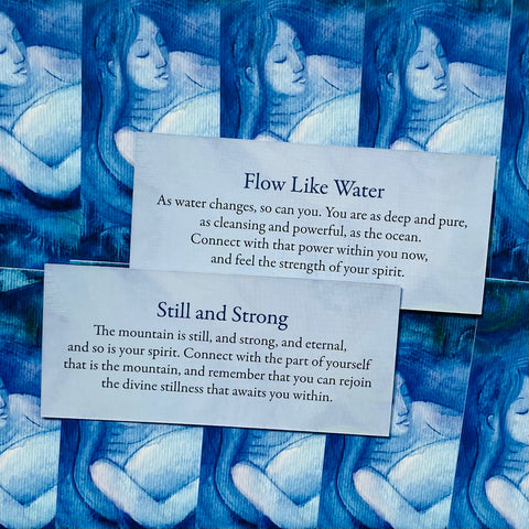 Calming Inspirations Mini Oracle cards Blue Angel