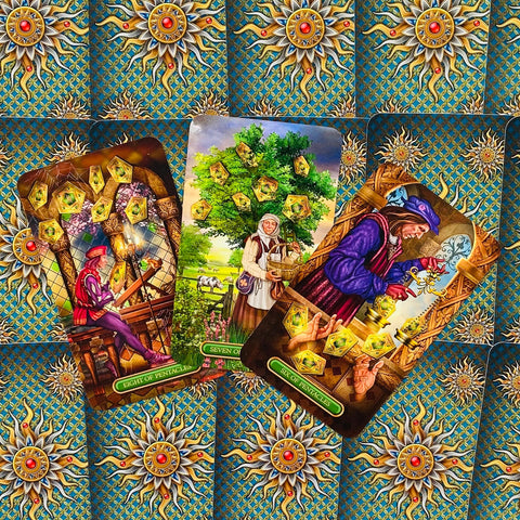 Gilded Tarot Royale cards and book set Llewellyn