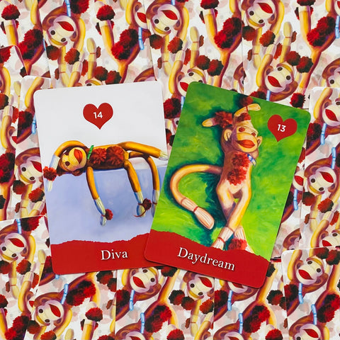Sock Monkey Oracle cards Beyond Words