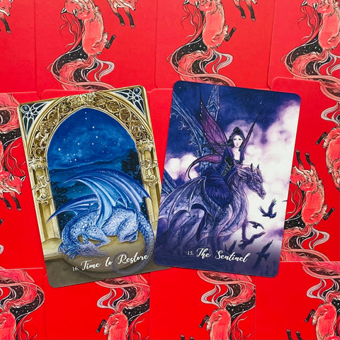 Foxfire The Kitsune Oracle cards Blue Angel
