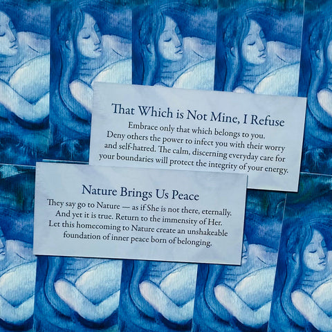 Calming Inspirations Mini Oracle cards Blue Angel