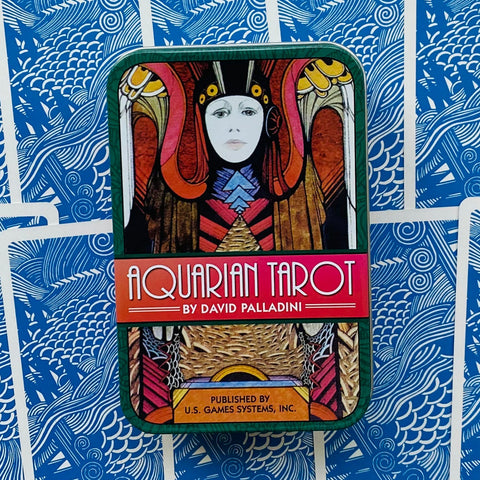 Aquarian Tarot cards in a tin US Games Systems