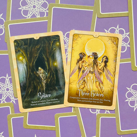 Wild Wisdom of the Faery Oracle cards Blue Angel