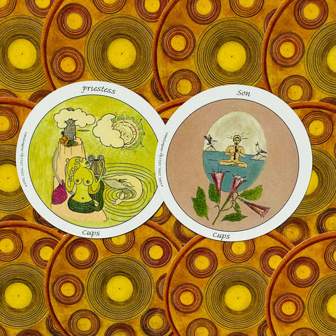 Mini Motherpeace Round Tarot Deck US Games Systems