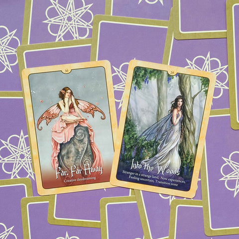 Wild Wisdom of the Faery Oracle cards Blue Angel