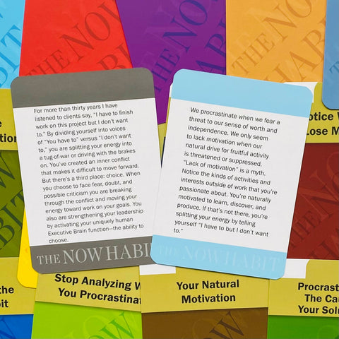 The Now Habit Motivation Cards Tarcher