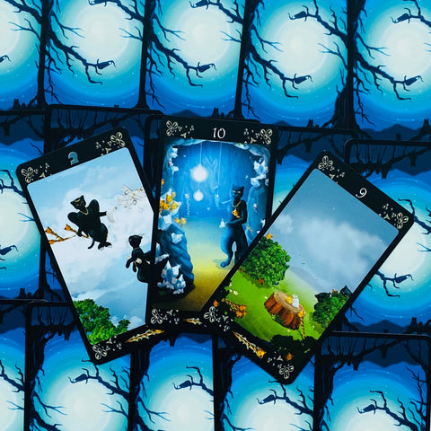 Black Cats Tarot Cards Lo Scarabeo