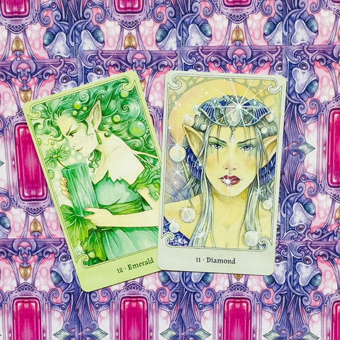 Fairy Gems a crystal Oracle Cards and Book set US Games Systems