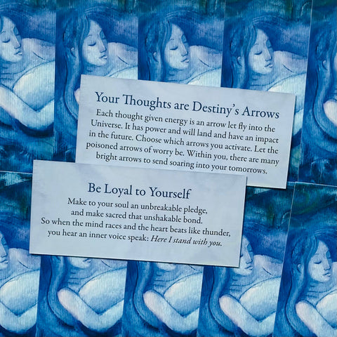 Calming Inspirations Mini Oracle cards Blue Angel