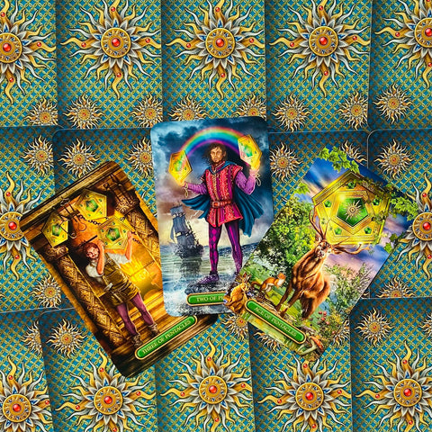 Gilded Tarot Royale cards Llewellyn