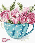 A Cup of Roses SLETI916 - Cross Stitch Kit - Hobby.lt 🇬🇧