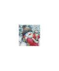 A Kiss for Snowman (15.2 x 15.2 cm) - Cross Stitch Kit by DIMENSIONS - Hobby.lt 🇬🇧