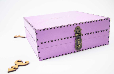 Wooden Embroidery Needle Organizer with 210 Holes, Lavender Design, Natural Wood, Embroidery Craft Supplies Holder