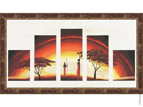 AI010 Sunset Idyll Cross Stitch Kit from Golden Fleece - Hobby.lt 🇬🇧