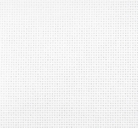 Zweigart Aida 14 Count Cross Stitch Fabric, White 100% Cotton, 150 x 50 cm for Counted Embroidery Projects