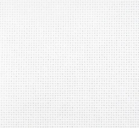 Zweigart Aida 18 Count Cross Stitch Fabric, White 100% Cotton, 150 x 50 cm, Fine Grid