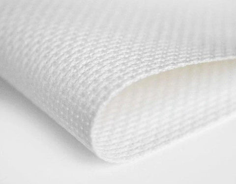 Zweigart White Aida 18 Count Cross Stitch Fabric, 100% Cotton, 50 x 50 cm Embroidery Cloth for Detailed Designs