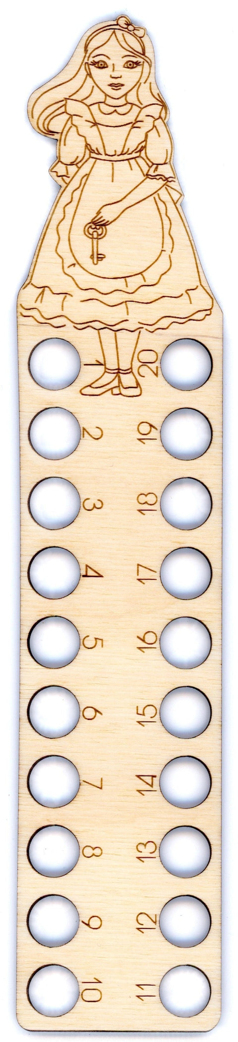 Medinis muline siūlų organizatorius Alice, 6x27 cm