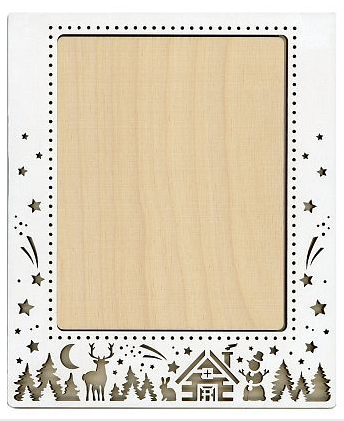 MP Studia Winter Evening Cross Stitch Kit, Large Vertical Landscape, Canvas, Cotton Threads, Needle and Instructions