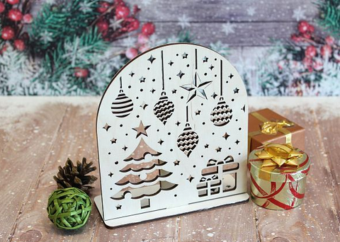 Cross Stitch Kit for Christmas and New Year Decor, MP Studia, Aida Fabric, Cotton Threads, Needle and Pattern Included