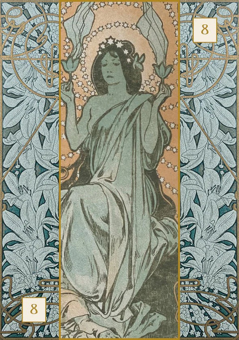 Alfons Maria Mucha Oracle Cards Lo Scarabeo