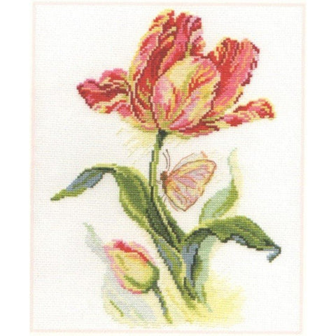Alisa Siuvinėjimo rinkinys Tulpė ir drugelis 2-14 (19x25 cm) - Hobby.lt