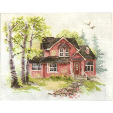 Alisa Siuvinėjimo rinkinys Rožinis namelis 3-19 (18x14 cm) - Hobby.lt