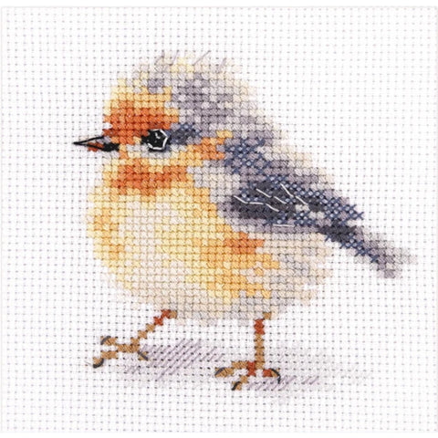 Small Birds Cross Stitch Kit, Multicolor Embroidery Set by Alisa, Pattern, Fabric, Threads, Needle and Instructions for Wall Decor