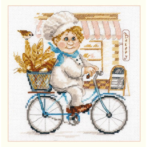 Cross Stitch Embroidery Kit, Aida 14 Count, 23 Colors, 16 × 17 cm, Beginner-Friendly Needlework Set by Alisa