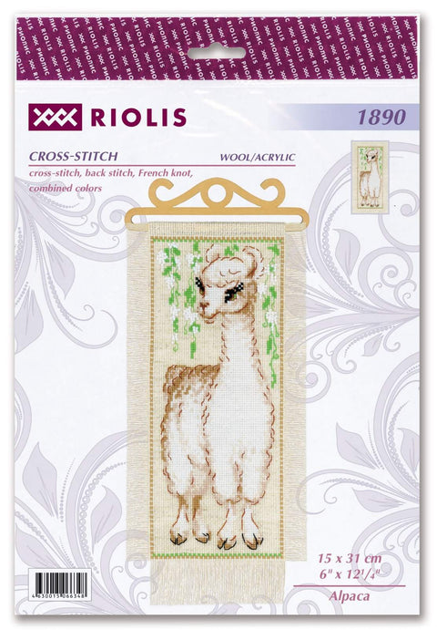 Alpaca cross stitch kit by RIOLIS Ref. no.: 1890