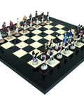 AMERICAN REVOLUTION: Handpainted Chess Set with Briar Erable Wood Chessboard - Hobby.lt 🇬🇧