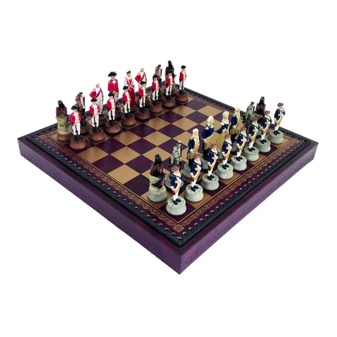 AMERICAN INDEPENDENCE WAR Chess Set + Box
