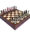 AMERICAN INDEPENDENCE WAR Chess Set Walnut