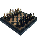 ANCIENT EGYPT Chess Set Black Leatherette + Box