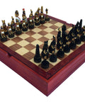 ANCIENT EGYPT: Chess Set with Beautiful Wooden Chessboard + BOX - Hobby.lt 🇬🇧