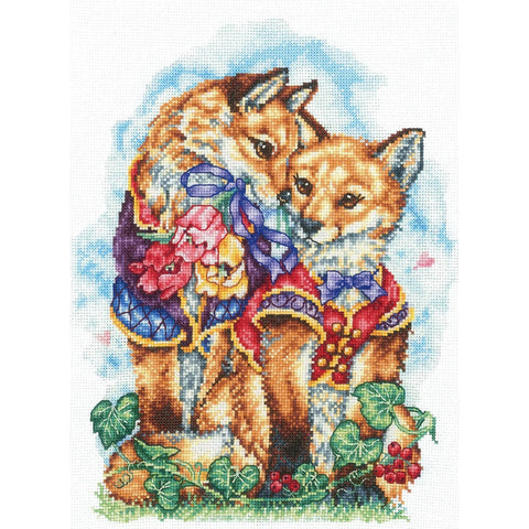 Cross Stitch Embroidery Kit, Wedding Photo Design, Aida 16 ct, Gamma Threads, 51 Colors, 20 x 27 cm, Andriana
