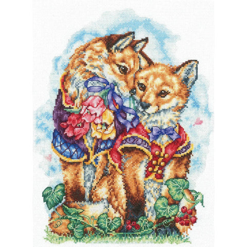 Cross Stitch Embroidery Kit, Wedding Photo Design, Aida 16 ct, Gamma Threads, 51 Colors, 20 x 27 cm, Andriana