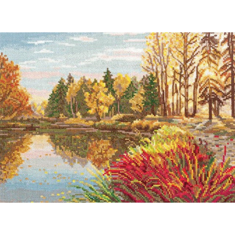 Embroidery Kit with Autumn Colors Motif, Beginner-Friendly DIY Craft Project for Home Decor, Andriana, Relaxing Needlework Hobby