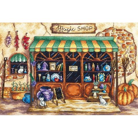 Counted Cross Stitch Embroidery Kit, Aida 16 ct, 33 Colors, Cotton Threads, 28.5 × 19 cm, Andriana